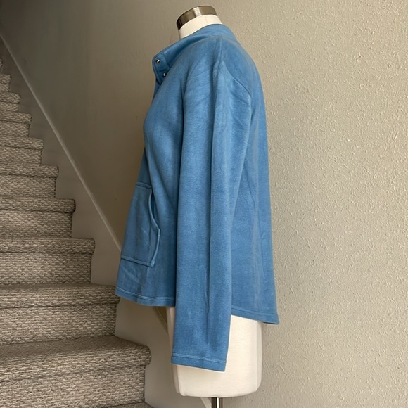 Cuddl Dudds Sz M Half-button up Light Blue Top - Picture 5 of 12